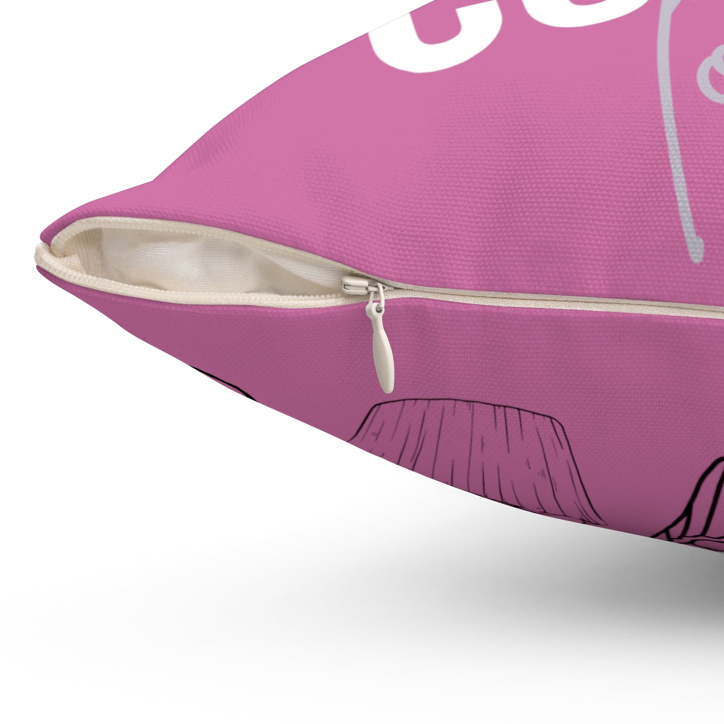 Cupcake Lover (Pink): Spun Polyester Square Pillow